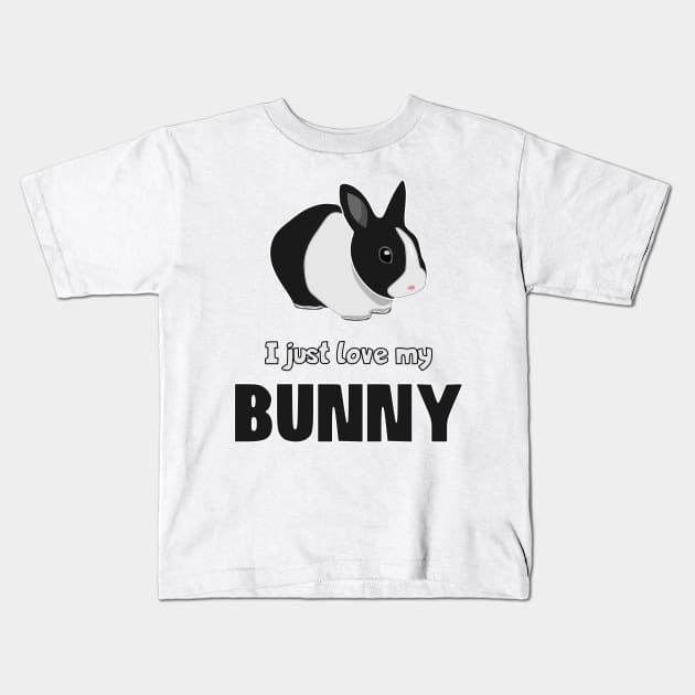 I just love my bunny Kids T-Shirt by The_Dictionary